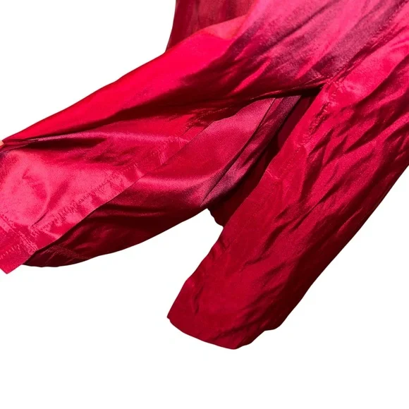 DOSA Bergdorf Goodman 100% silk cranberry red straight skirt 2 M - Picture 3 of 6